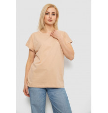Футболка женская однотонная, цвет бежевый, 244R2300
