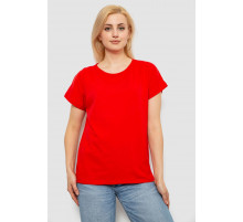 Футболка женская однотонная, цвет красный, 244R2300