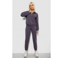 Спортивный костюм женский однотонный, цвет серый, 244R1069AG