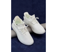 Кроссовки женские текстиль, цвет белый, 243R350