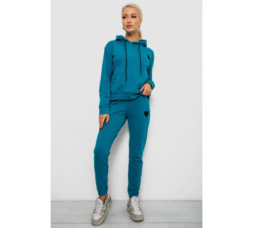 Спортивний костюм жіночий двонитка, колір бірюзовий, 214R1419-004