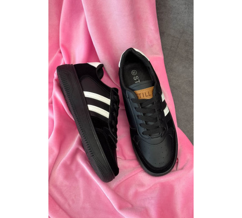 Кеди жіночі демісезонні, колір чорно-білий, 248RR148-4