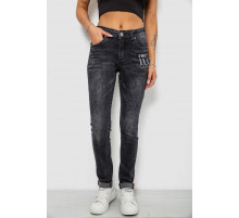 Джинсы женские однотонные Skinny, цвет серый, 244RRE-6028