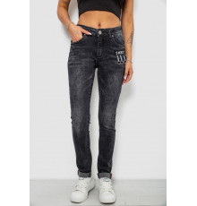 Джинси жіночі однотонні Skinny, колір сірий, 244RRE-6028