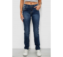 Джинсы женские однотонные Straight fit, цвет синий, 244R11489