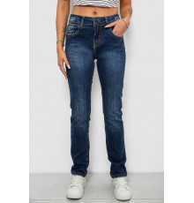 Джинсы женские однотонные Straight fit, цвет синий, 244R11489