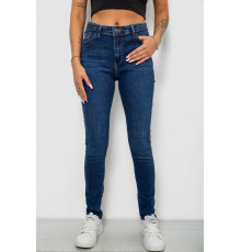 Джинсы женские однотонные Skinny, цвет темно-синий, 244R2001-B