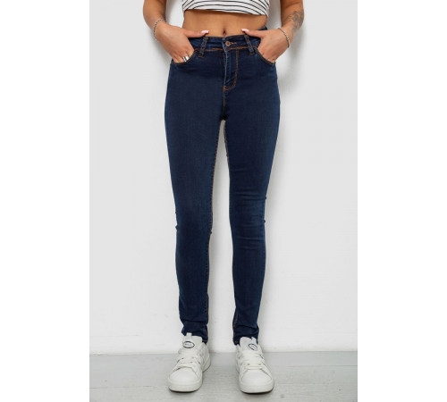 Джинси жіночі однотонні Skinny, колір синій, 244R502-5