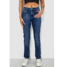 Джинсы женские однотонные Regular Fit, цвет синий, 244RA-6313