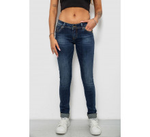 Джинсы женские однотонные Skinny, цвет синий, 244RSH9518