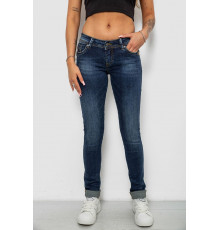 Джинсы женские однотонные Skinny, цвет синий, 244RSH9518