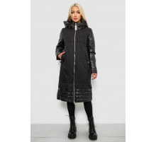 Куртка женская длинная демисезонная, цвет черный, 244R796