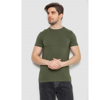 Футболка мужская однотонная базовая, цвет хаки, 244R2408