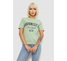 Футболка женская с принтом, цвет оливковый, 241R137