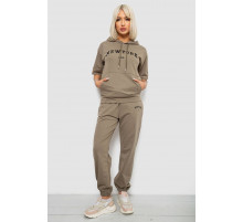 Костюм женский повседневный однотонный, цвет хаки, 221R105