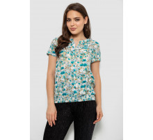 Блуза женская с принтом, цвет молочно-синий, 230R1505