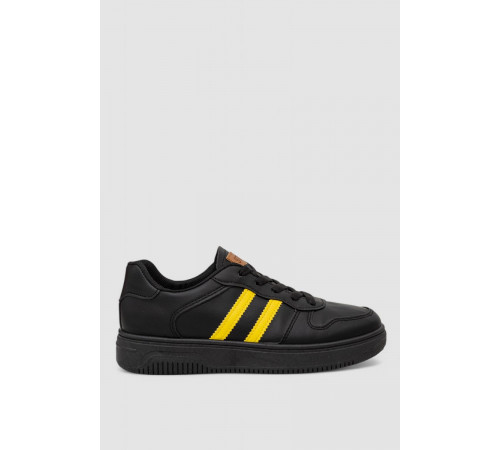 Кеды женские, цвет черно-желтый, 248RR116