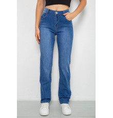 Джинсы женские  однотонные Straight, цвет синий, 244RAC6000
