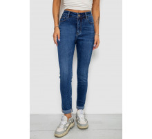 Джинси жіночі однотонні Skinny, колір синій, 244R6672