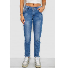 Джинсы женские однотонные Straight fit, цвет синий, 244RQ6169