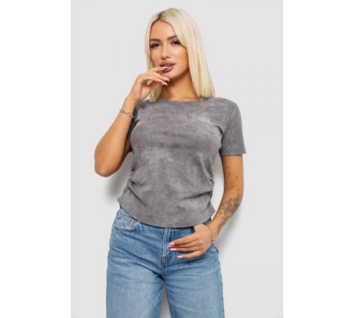 Футболка женская с принтом, цвет серый, 221R3309