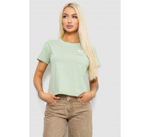 Футболка женская с принтом, цвет оливковый, 221R330