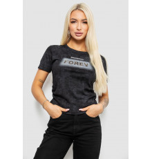 Футболка женская с принтом, цвет черный, 221R3302