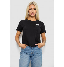 Футболка женская с принтом, цвет черный, 221R330